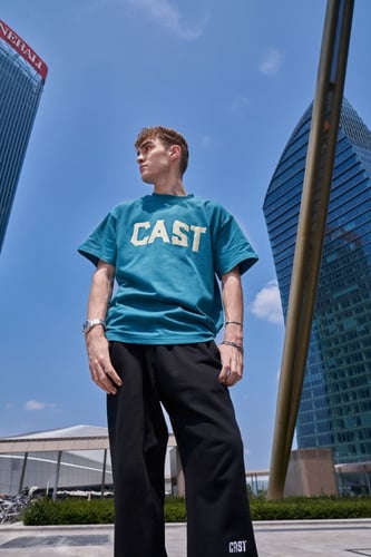 Tape teal t-shirt