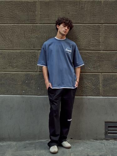 Grey t-shirt with white part