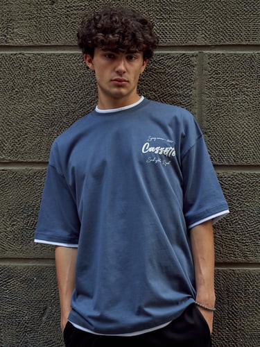 Grey t-shirt with white part