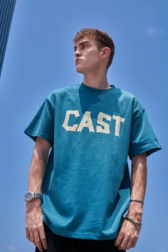 Tape teal t-shirt