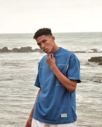 unisex oversized blue t-shirt