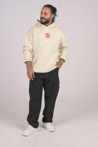 هودي بيج غامق اوفر سايز دبل كاب لوقو ميامي