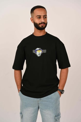 تيشرت اوفر سايز اسود بلوقو
