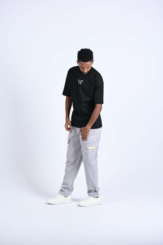 تيشرت اوفر سايز فراشة زرقاء