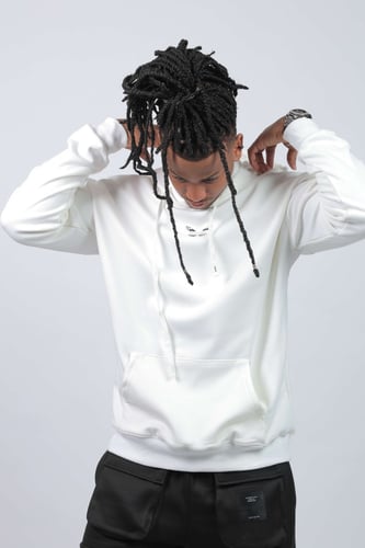 هودي اوفر سايز ابيض بطبعة SUMMER