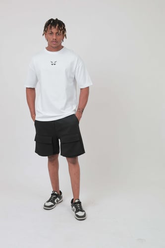 تيشرت اوفر سايز ابيض ساده S-148