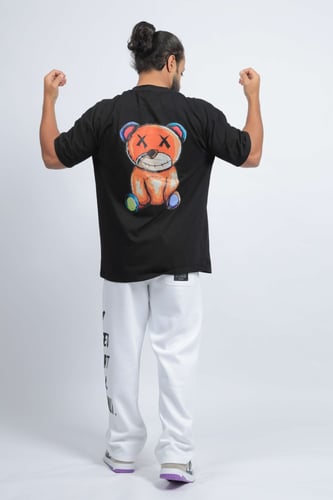 تيشرت اوفر سايز اسود دب اكس