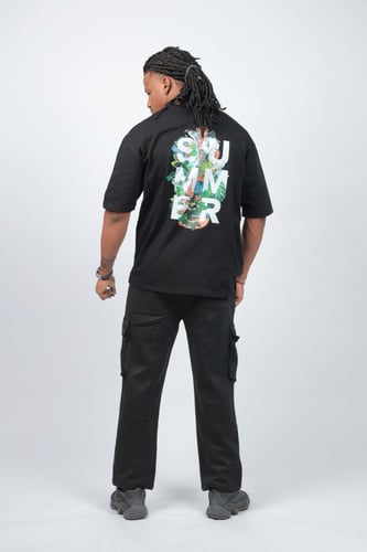 تيشرت اوفر سايز اسود سمر