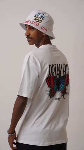 تيشرت اوفر سايز صيفي الفراشة S-129