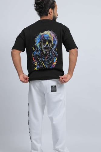 تيشرت اوفر سايز اسود انشتاين