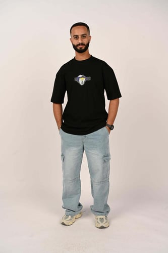 تيشرت اوفر سايز اسود بلوقو