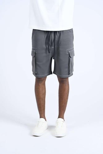 شورت رصاصي بجيوب