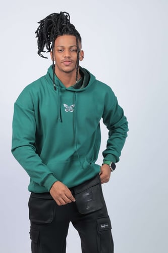 هودي اوفر سايز ساده بطبعة بتر فلاي