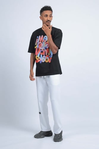 تيشرت اوفر سايز اسود i MON