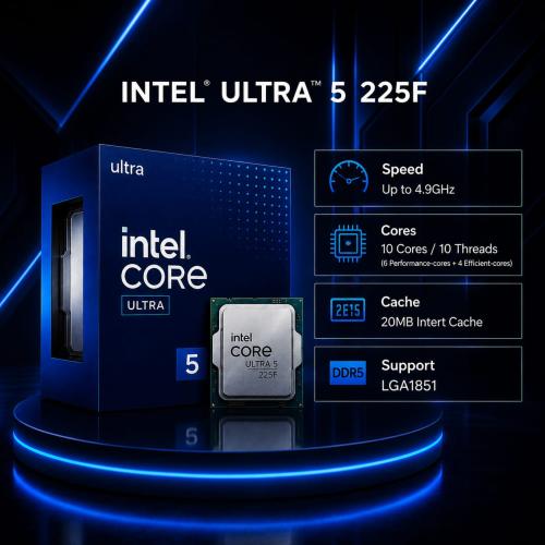 معالج Intel Core Ultra 5 225F للألعاب – 10 نواة –...