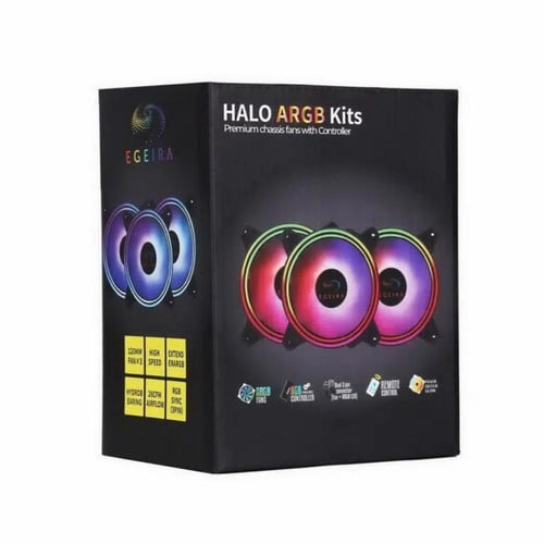Egeira HALO ARGB Fan Pack (3 Fans) + Controller –...