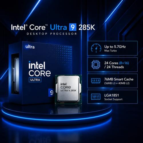 معالج Intel Core Ultra 9 285K للألعاب والتصميم – 2...