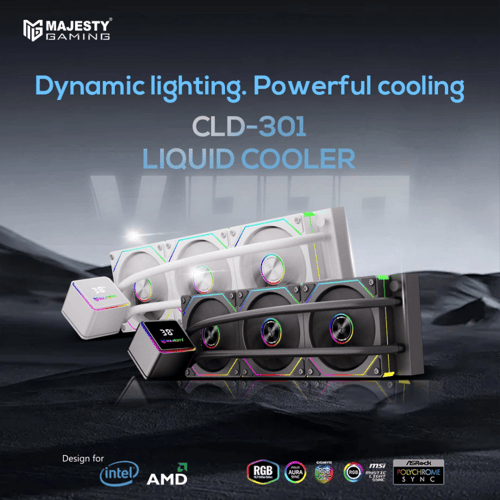 مبرد مائي ماجيستي 360mm ARGB – شاشة ديجيتال لعرض ا...
