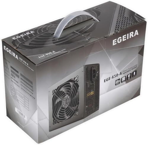 Egeira P.Supply 650W 650-A 12CM BLACK – Reliable P...