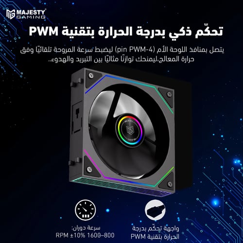 مروحة تبريد ماجيستي Prism Building Block 120mm ARG...