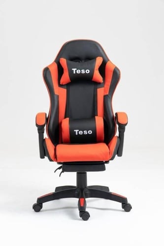 كرسي قيمنق - TESO احمر في اسود