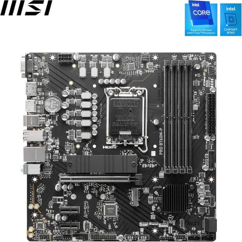 MSI PRO B760M-P DDR5 – Intel LGA1700 Micro-ATX Mot...