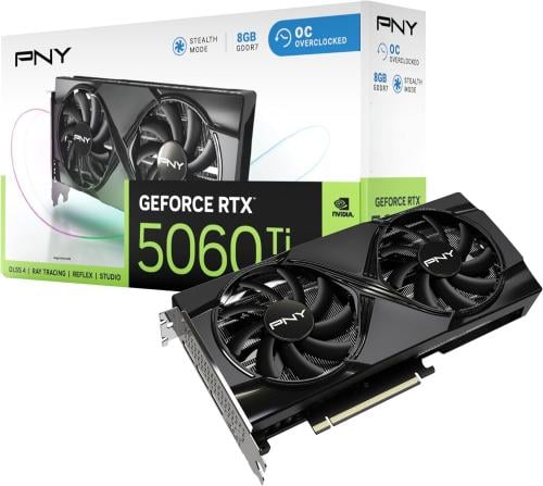 PNY GeForce RTX 5060 Ti – 8GB GDDR7 – Dual Fan – O...