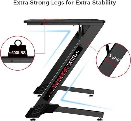 طاولة مكتبية وقيمنق ASA ROYAL – أسود | ASA ROYAL G...