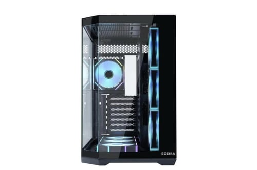 Egeira Sentry Black ATX Gaming Case – 7× ARGB Fans...