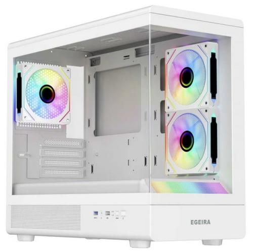 Egeira Empire White ATX Gaming Case – 3× ARGB Fans...
