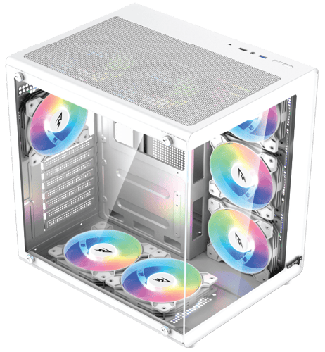 SPEAR STRIKE G210 Gaming Case – White – 6 ARGB Fan...