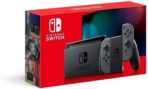 Nintendo Switch – Black with Gray Joy-Con (Renewed...