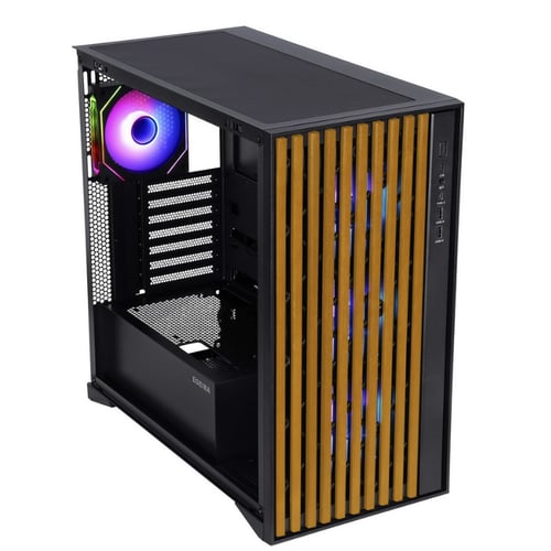 Egeira Nordic Black ATX Gaming Case – Wooden Front...
