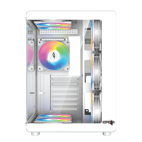 SPEAR STRIKE G210 Gaming Case – White – 6 ARGB Fan...