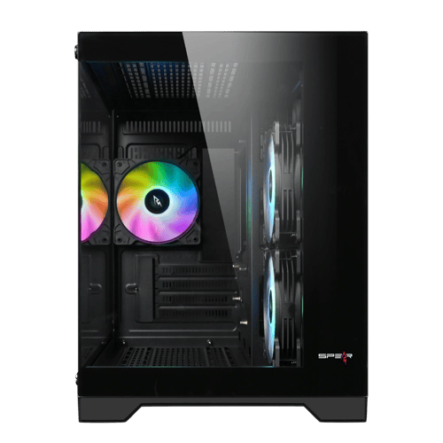 Spear Covid 55 Mini Gaming Case – Black – ARGB Fan...