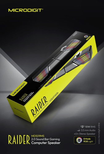 مكبر صوت MICRODIGIT SPEAKER RAIDER SOUND BAR MD509...