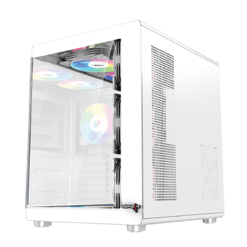 SPEAR STRIKE G210 Gaming Case – White – 6 ARGB Fan...