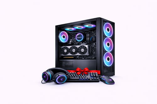 كمبيوتر قيمنق RTX 5070 Ti مع Ryzen 7 9700X – تجميع...