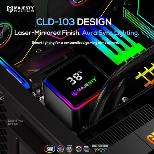 مبرد مائي ماجيستي 360mm ARGB CPU Cooler – شاشة ديج...