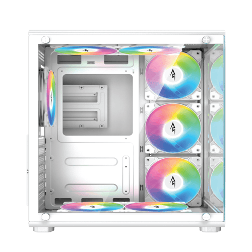 SPEAR STRIKE G210 Gaming Case – White – 6 ARGB Fan...