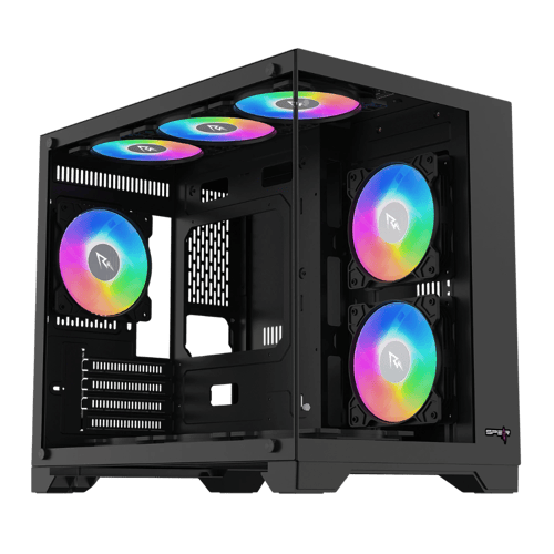 Spear Covid 55 Mini Gaming Case – Black – ARGB Fan...