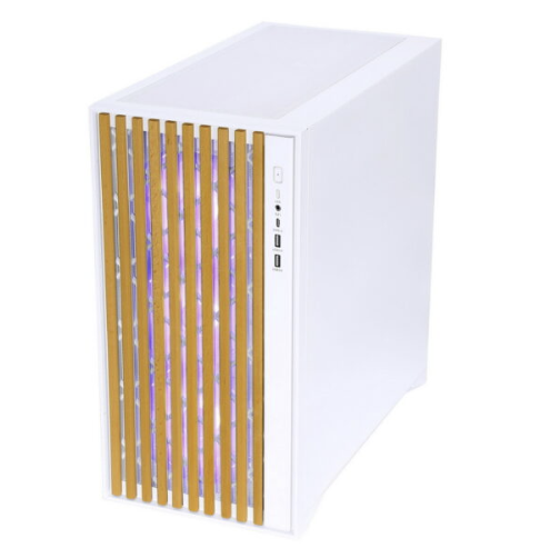 Egeira Nordic White ATX Gaming Case – Wooden Front...