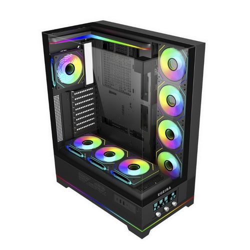 Egeira Commander Black ATX Gaming Computer Case –...