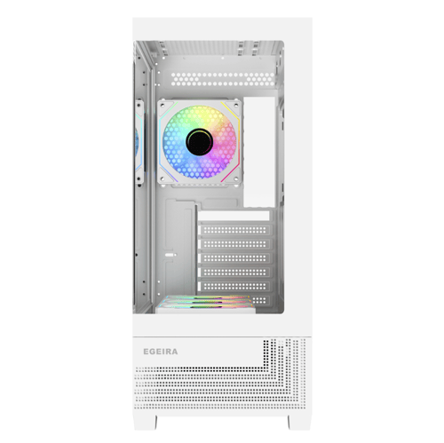 Egeira LUVIT White ATX Mid Tower Gaming Case – USB...