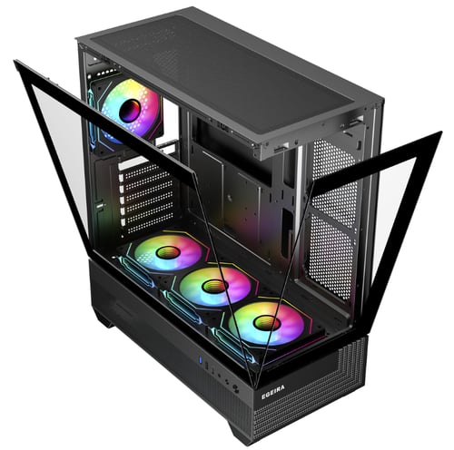 Egeira LUVIT Black ATX Mid Tower Gaming Case – USB...