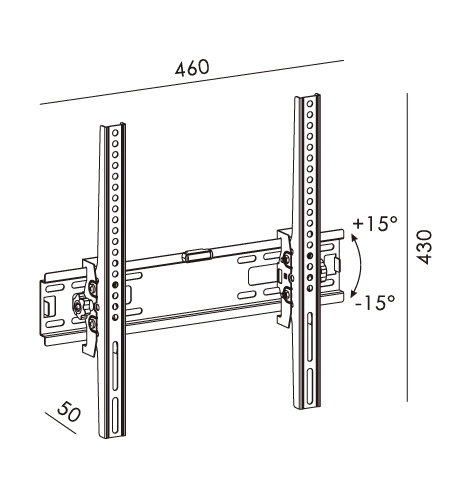 FUJISTAR FIXED TV WALL MOUNT BRACKET, MOVABLE UP A...