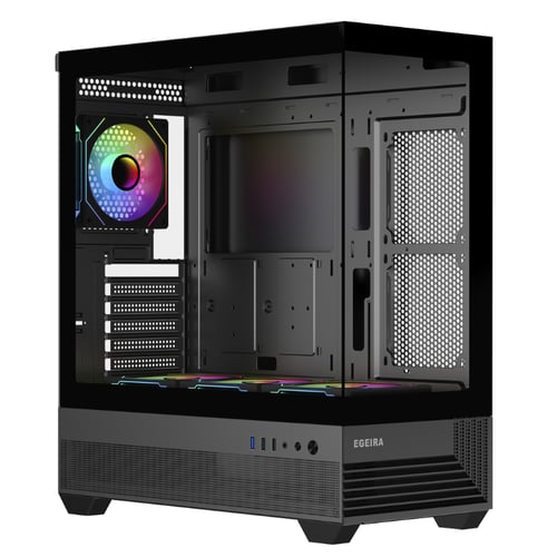 Egeira LUVIT Black ATX Mid Tower Gaming Case – USB...