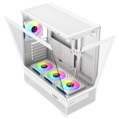 Egeira LUVIT White ATX Mid Tower Gaming Case – USB...