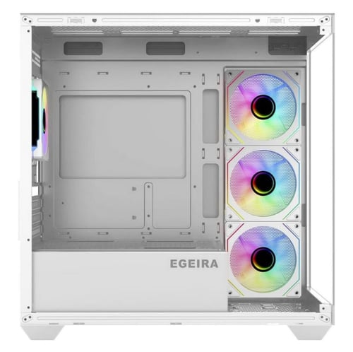 Egeira ATOM White Gaming Case – 4× ARGB Fans – Tem...
