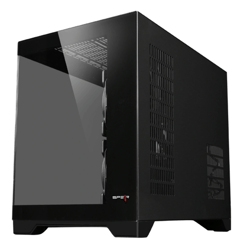 Spear Covid 55 Mini Gaming Case – Black – ARGB Fan...